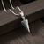  men's arrow shaped silver plated pendant with chain 