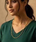  women gold plated handcrafted minimal chain