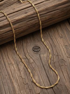  women gold plated handcrafted minimal chain 3