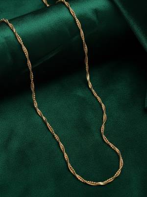  women gold plated handcrafted minimal chain 4