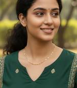  women gold plated handcrafted minimal chain