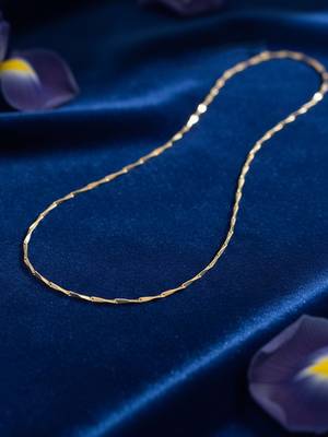  women gold plated handcrafted minimal chain 5