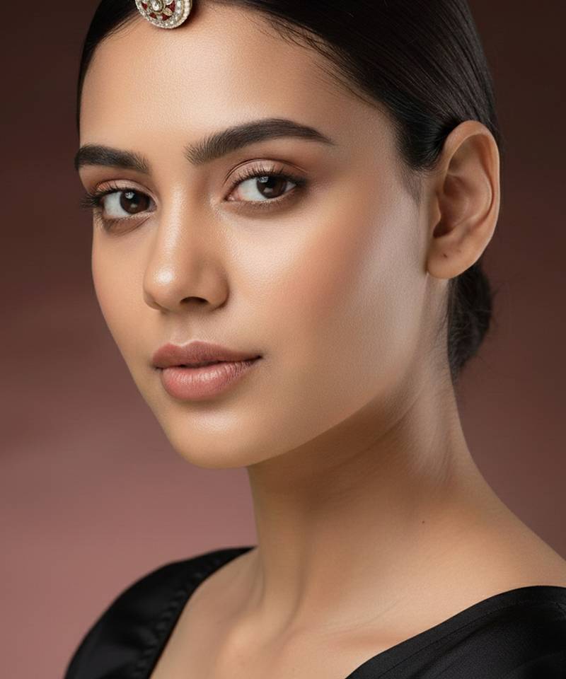  women gold plated cz stone borla maang tikka