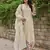 White chanderi silk sequin v-neck kurta set with embroidered chanderi dupatta