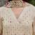 White chanderi silk sequin v-neck kurta set with embroidered chanderi dupatta