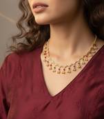  women gold plated multicolour minimal chain