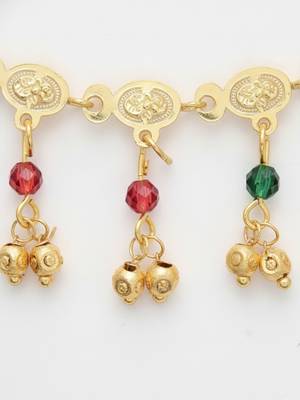  women gold plated multicolour minimal chain 4