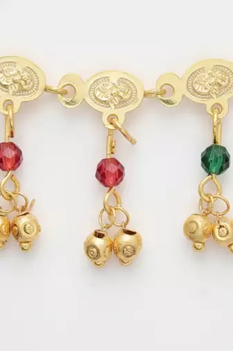  women gold plated multicolour minimal chain