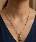  women gold plated multicolour chain