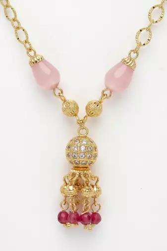  women gold plated multicolour chain