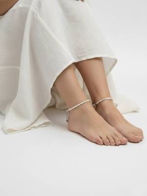  women multicolour artificial beads anklet 1