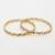  women set of 2 gold plated cz stone bangle