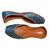 Blue embroidered leather juttis