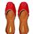 Red embroidered leather juttis