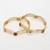  women set of 2 gold plated artificial stone bangle
