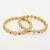  women set of 2 gold plated artificial stone bangle