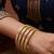  women set of 4 gold plated artificial stone bangle
