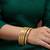  women set of 4 gold plated artificial stone bangle