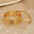  women set of 4 gold plated artificial stone bangle