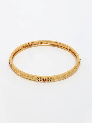  women set of 4 gold plated artificial stone bangle 5