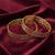  women set of 2 gold plated cz stone kada bangle