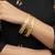  women set of 2 leaf design gold plated kada bangle