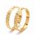  women set of 2 leaf design gold plated kada bangle