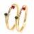  women set of 2 gold plated artificial beads bangle