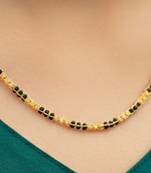  women gold plated artificial beads chain