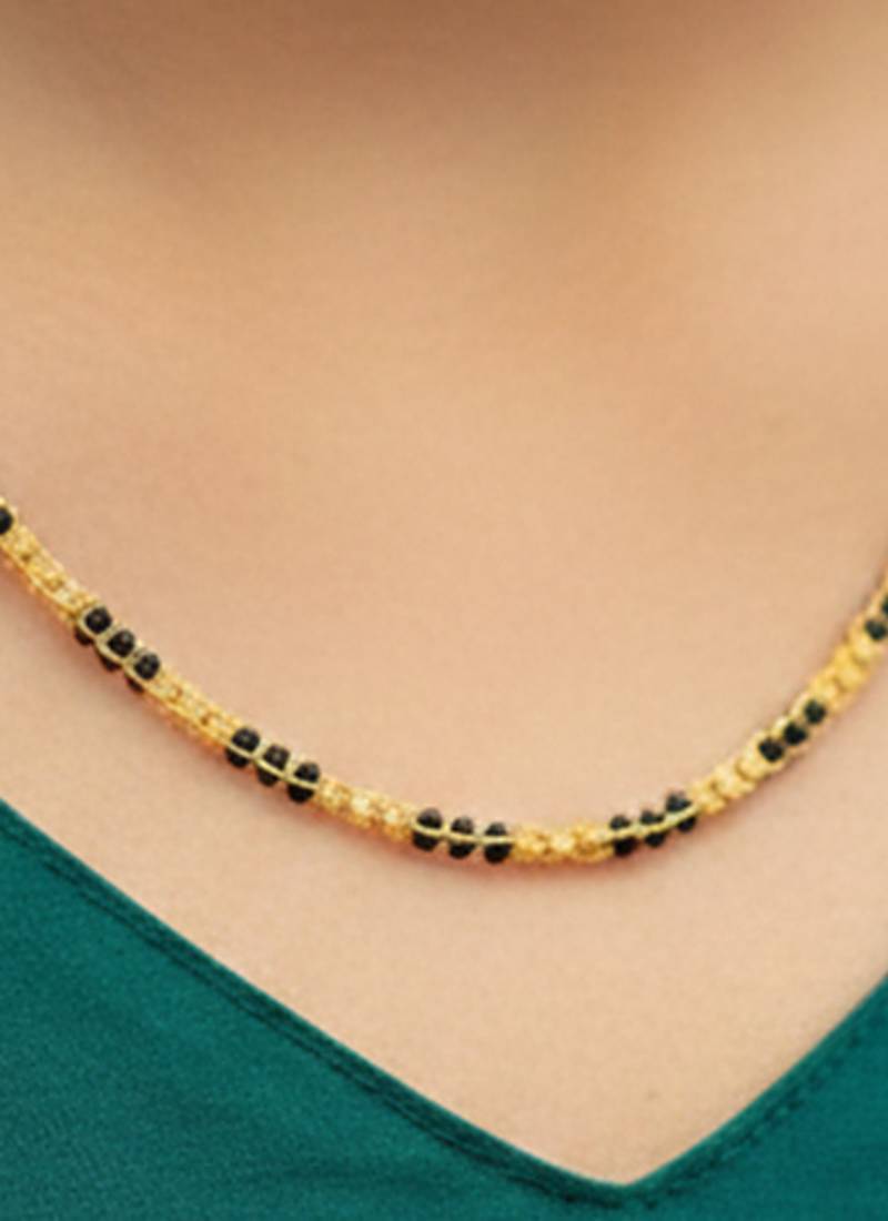  women gold plated artificial beads chain