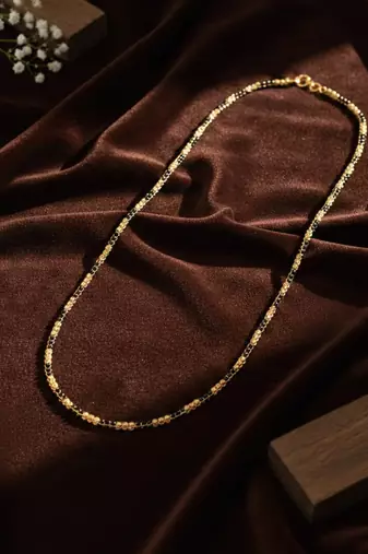  women gold plated artificial beads chain