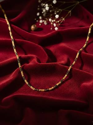  women gold plated artificial beads chain 4