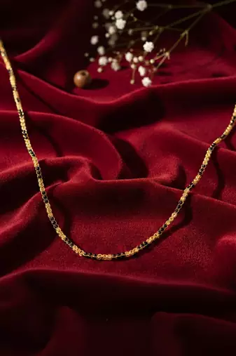  women gold plated artificial beads chain