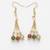  women gold plated multicolour artificial beads necklace with earrings