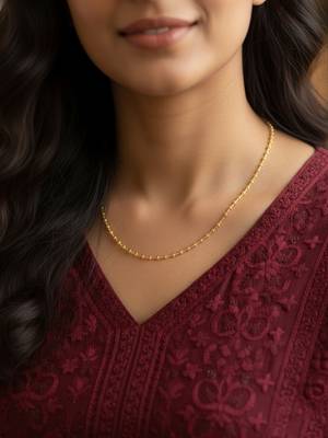 women gold plated minimal chain 2