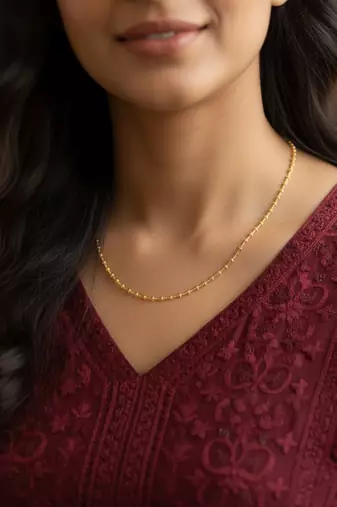  women gold plated minimal chain