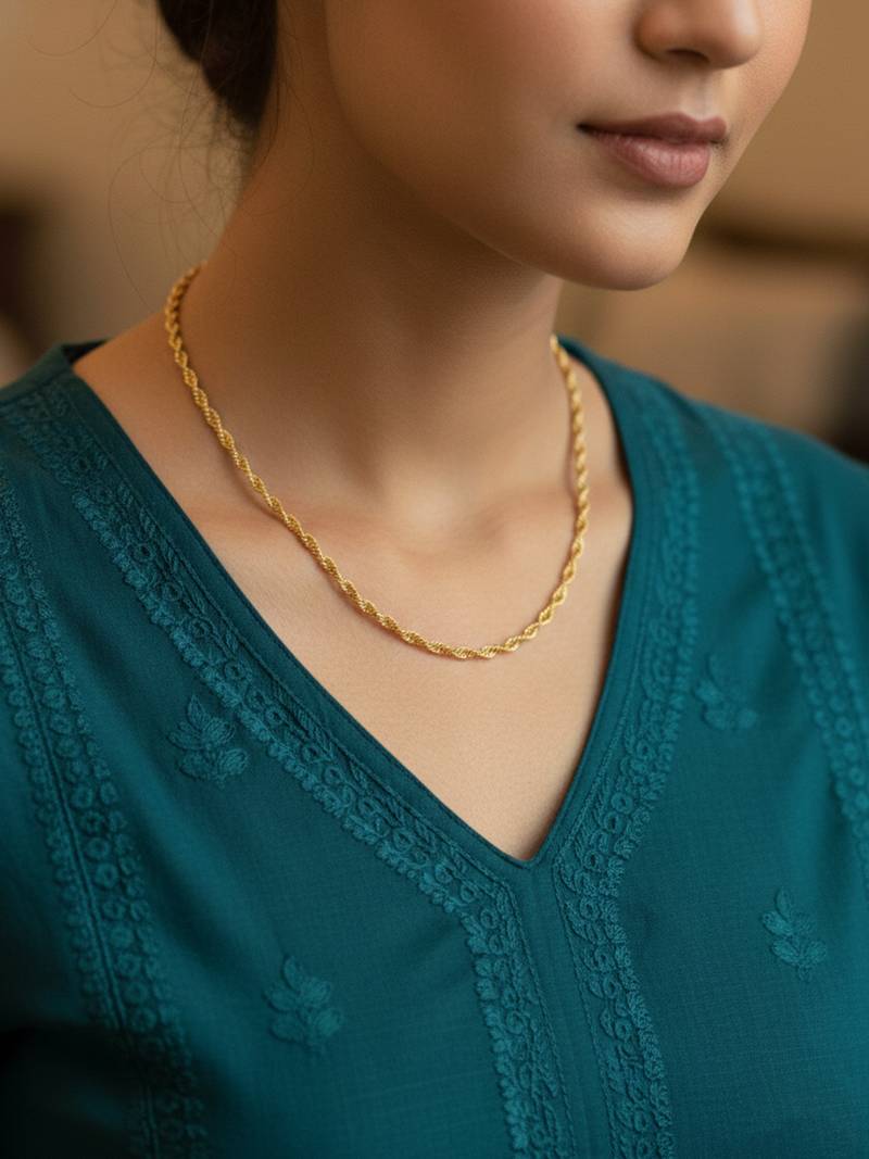  women gold plated  chain