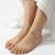  women set of 2 silver plated anklet