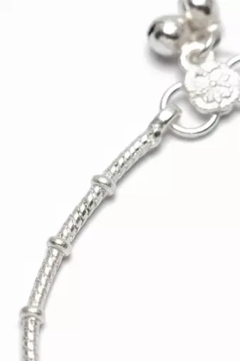  women set of 2 silver plated anklet