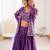 Purple Color Thread & Sequin Embroidery Work Chinon Silk Lehenga Choli Set