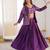 Purple Color Thread & Sequin Embroidery Work Chinon Silk Lehenga Choli Set