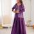 Purple Color Thread & Sequin Embroidery Work Chinon Silk Lehenga Choli Set