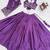 Purple Color Thread & Sequin Embroidery Work Chinon Silk Lehenga Choli Set