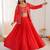 Red Color Thread & Sequin Embroidery Work Chinon Silk Lehenga Choli Set