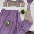 Lavender Color Embroidery,Thread &  Sequins Work Rangoli Silk Ready To Wear Saree