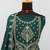 D green vichitra silk semi stitched suit with embroidery & sequence work
