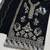 Black rangoli silk semi stitched suit with embroidery & sequence work