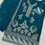 Teal blue rangoli silk suit with embroidery & Sequin work