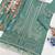 Sea green cambric cotton suit with embroidery & khatli work