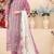 Pink cambric cotton suit with embroidery & khatli work